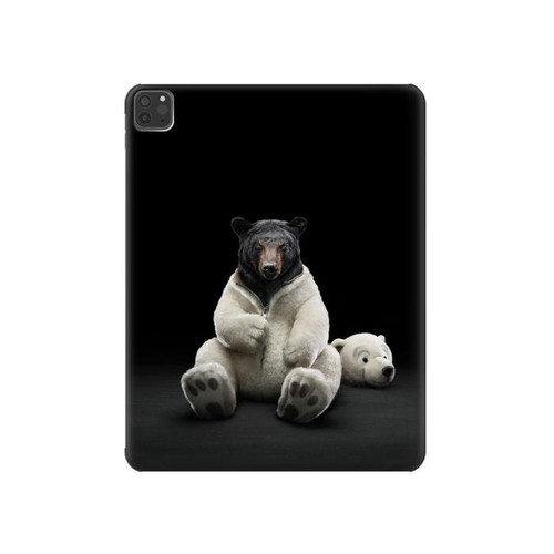 S0878 Black Bear Hard Case For iPad Pro 11 (2021,2020,2018, 3rd, 2nd, 1st)