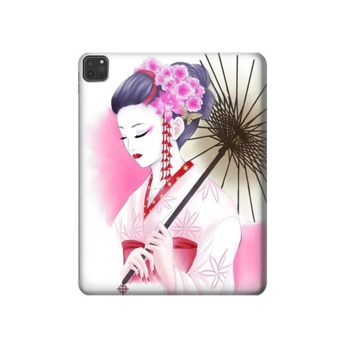 S2579 Japanese Traditional Geisha Kimono Hard Case For iPad Pro 11 (2021,2020,2018, 3rd, 2nd, 1st)