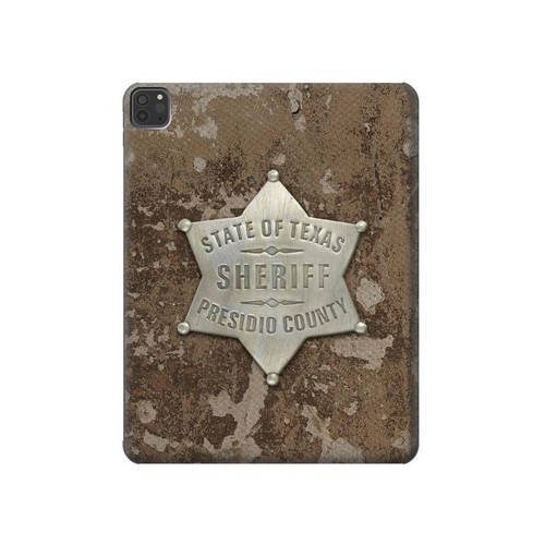 S2868 Texas Presidio County Sheriff Badge Hard Case For iPad Pro 11 (2021,2020,2018, 3rd, 2nd, 1st)