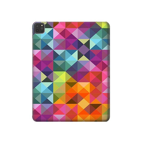 S3477 Abstract Diamond Pattern Hard Case For iPad Pro 11 (2021,2020,2018, 3rd, 2nd, 1st)