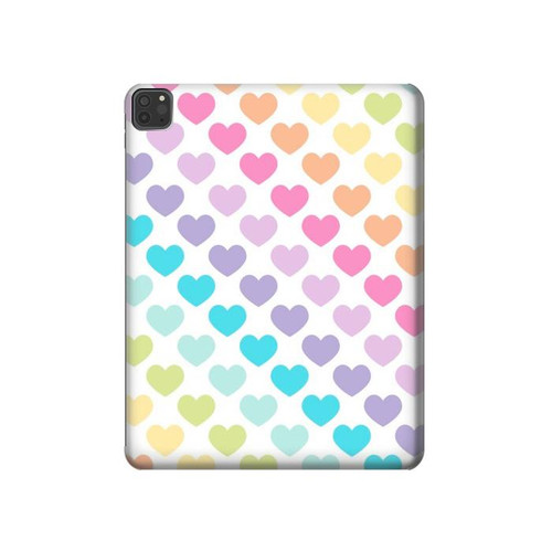 S3499 Colorful Heart Pattern Hard Case For iPad Pro 11 (2021,2020,2018, 3rd, 2nd, 1st)