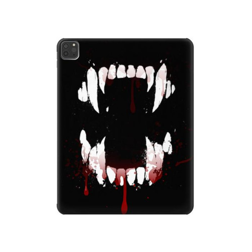 S3527 Vampire Teeth Bloodstain Hard Case For iPad Pro 11 (2021,2020,2018, 3rd, 2nd, 1st)