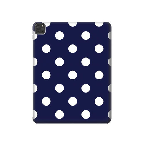 S3533 Blue Polka Dot Hard Case For iPad Pro 11 (2021,2020,2018, 3rd, 2nd, 1st)