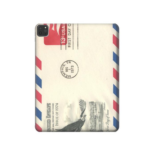 S3551 Vintage Airmail Envelope Art Hard Case For iPad Pro 11 (2021,2020,2018, 3rd, 2nd, 1st)