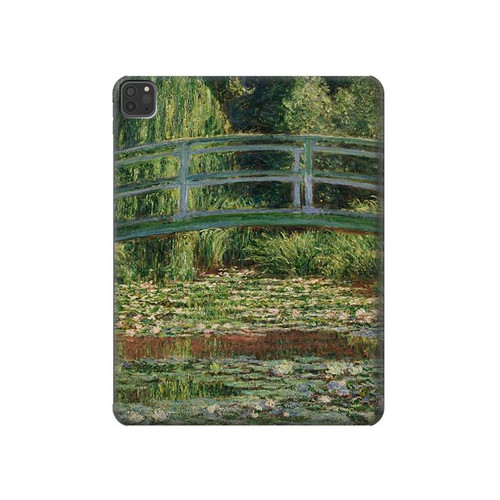 S3674 Claude Monet Footbridge and Water Lily Pool Hard Case For iPad Pro 11 (2021,2020,2018, 3rd, 2nd, 1st)