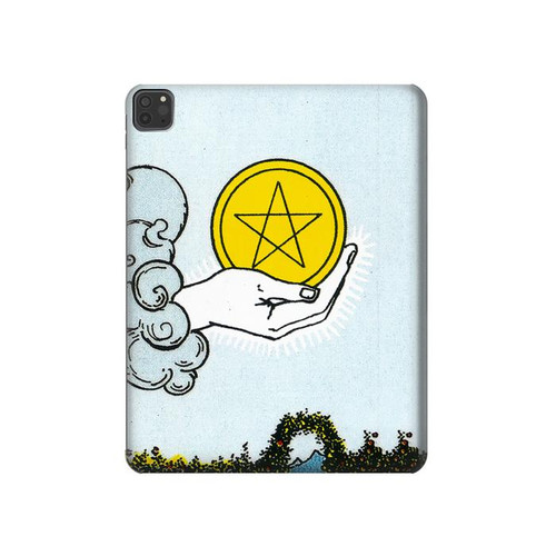 S3722 Tarot Card Ace of Pentacles Coins Hard Case For iPad Pro 11 (2021,2020,2018, 3rd, 2nd, 1st)