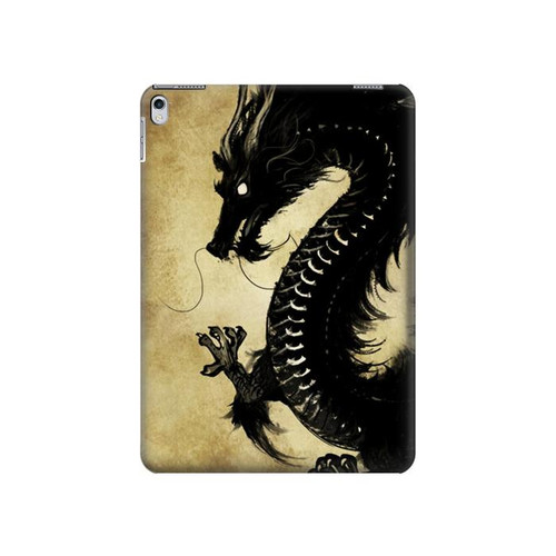 S1482 Black Dragon Painting Hard Case For iPad 9.7 (2017,2018), iPad 6, iPad 5