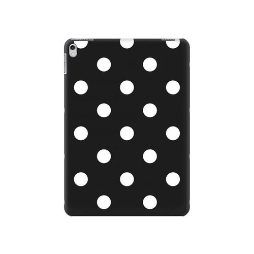 S2299 Black Polka Dots Hard Case For iPad Air 2, iPad 9.7 (2017,2018), iPad 6, iPad 5