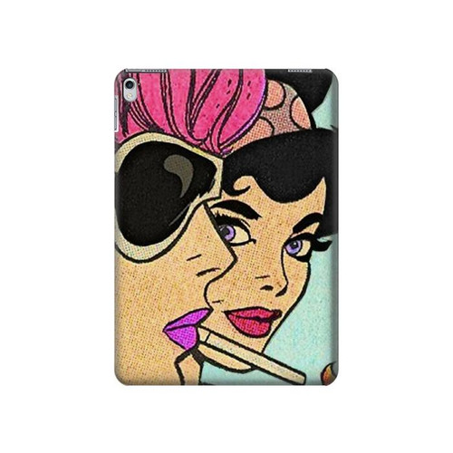 S3171 Girls Pop Art Hard Case For iPad Air 2, iPad 9.7 (2017,2018), iPad 6, iPad 5