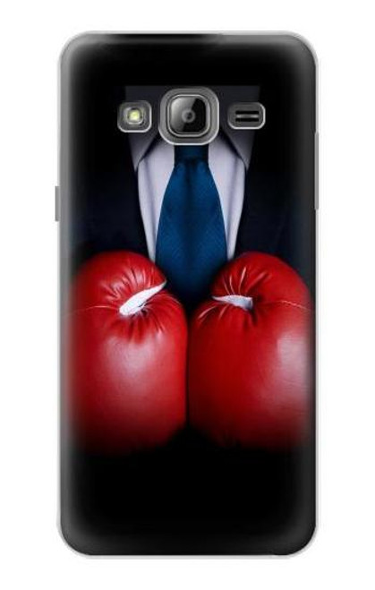 S2261 Businessman Black Suit With Boxing Gloves Case For Samsung Galaxy J3 (2016)