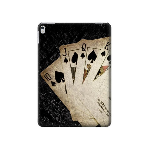 S3231 Vintage Royal Straight Flush Cards Hard Case For iPad 9.7 (2017,2018), iPad 6, iPad 5