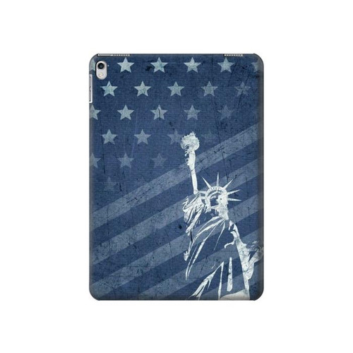 S3450 US Flag Liberty Statue Hard Case For iPad 9.7 (2017,2018), iPad 6, iPad 5
