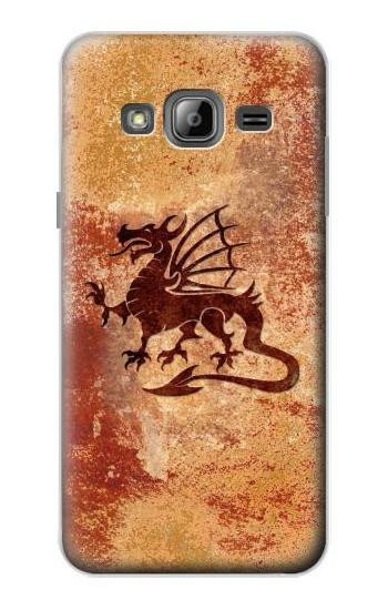 S2485 Dragon Metal Texture Graphic Printed Case For Samsung Galaxy J3 (2016)