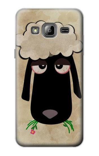S2826 Cute Cartoon Unsleep Black Sheep Case For Samsung Galaxy J3 (2016)