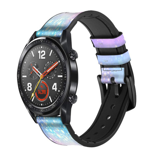 CA0640 Cute Unicorn Cartoon Leather & Silicone Smart Watch Band Strap For Wristwatch Smartwatch