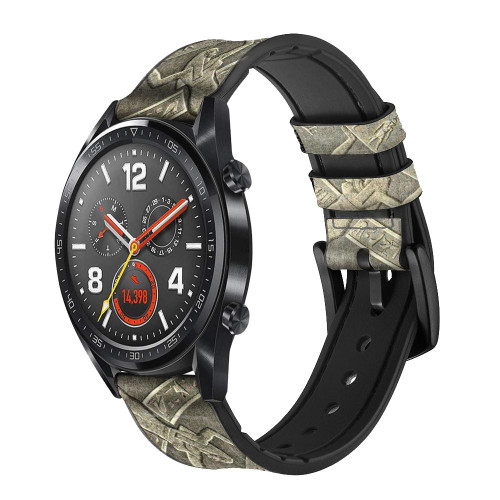 CA0699 Dendera Zodiac Ancient Egypt Leather & Silicone Smart Watch Band Strap For Wristwatch Smartwatch
