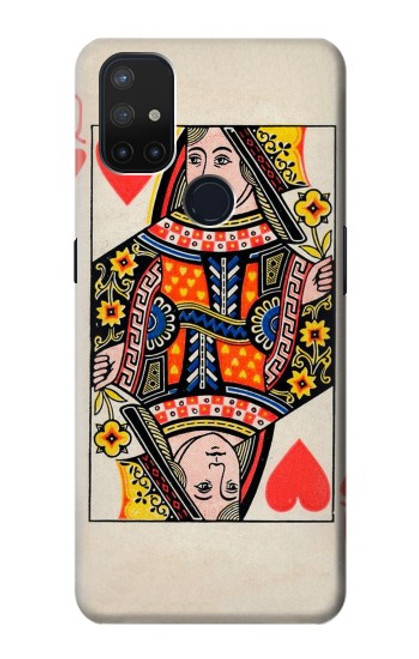 S3429 Queen Hearts Card Case For OnePlus Nord N10 5G