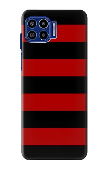 S2638 Black and Red Striped Case For Motorola One 5G