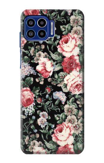 S2727 Vintage Rose Pattern Case For Motorola One 5G