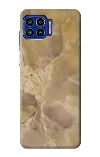 S3240 Yellow Marble Stone Case For Motorola One 5G