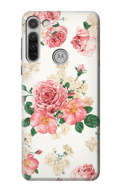 S1859 Rose Pattern Case For Motorola Moto G8