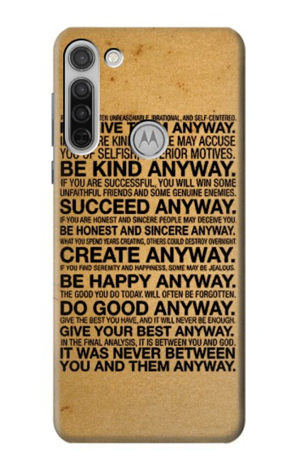 S2513 Mother Teresa Anyway Quotes Case For Motorola Moto G8