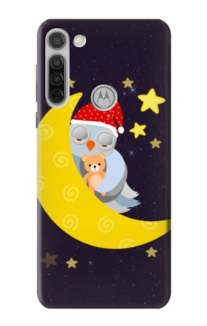 S2849 Cute Sleepy Owl Moon Night Case For Motorola Moto G8