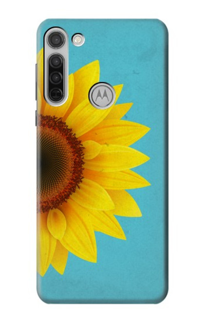 S3039 Vintage Sunflower Blue Case For Motorola Moto G8