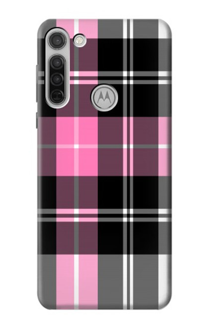 S3091 Pink Plaid Pattern Case For Motorola Moto G8