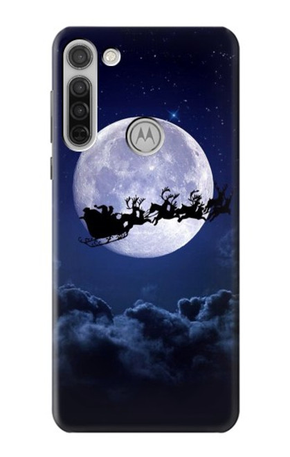 S3508 Xmas Santa Moon Case For Motorola Moto G8