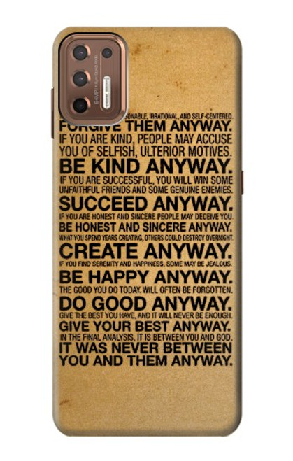 S2513 Mother Teresa Anyway Quotes Case For Motorola Moto G9 Plus