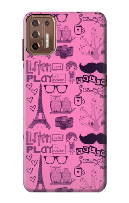 S2885 Paris Pink Case For Motorola Moto G9 Plus