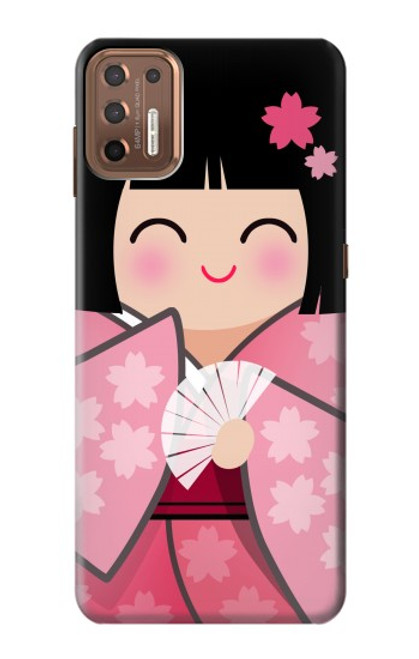 S3042 Japan Girl Hina Doll Kimono Sakura Case For Motorola Moto G9 Plus