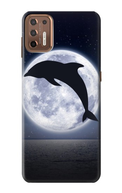S3510 Dolphin Moon Night Case For Motorola Moto G9 Plus