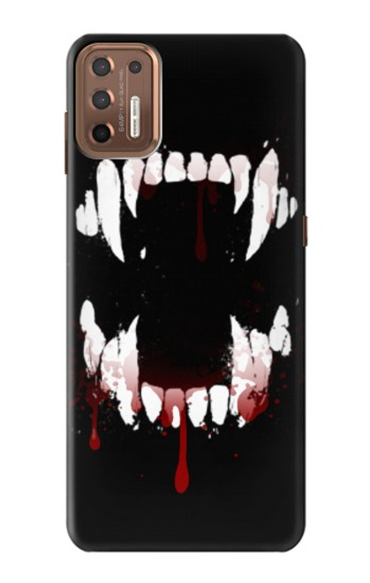 S3527 Vampire Teeth Bloodstain Case For Motorola Moto G9 Plus