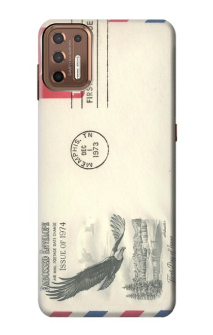 S3551 Vintage Airmail Envelope Art Case For Motorola Moto G9 Plus