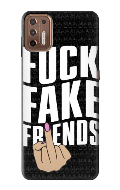 S3598 Middle Finger Fuck Fake Friend Case For Motorola Moto G9 Plus