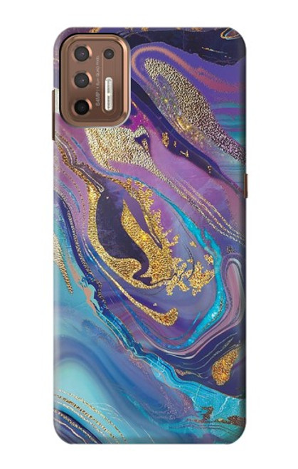 S3676 Colorful Abstract Marble Stone Case For Motorola Moto G9 Plus