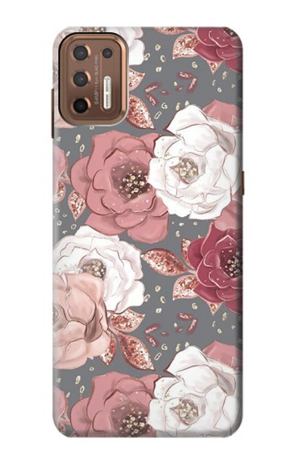 S3716 Rose Floral Pattern Case For Motorola Moto G9 Plus