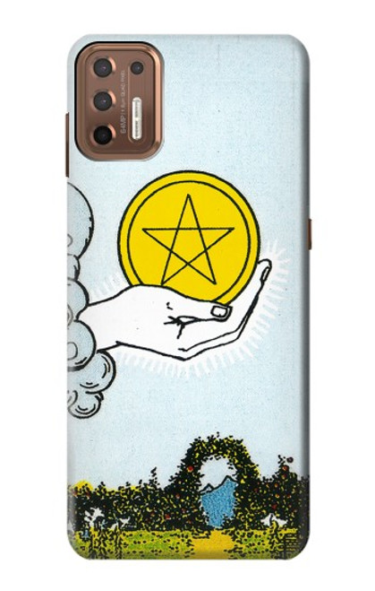S3722 Tarot Card Ace of Pentacles Coins Case For Motorola Moto G9 Plus