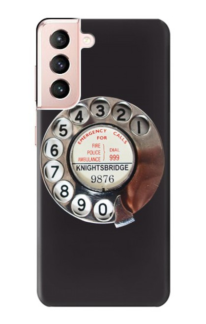 S0059 Retro Rotary Phone Dial On Case For Samsung Galaxy S21 5G