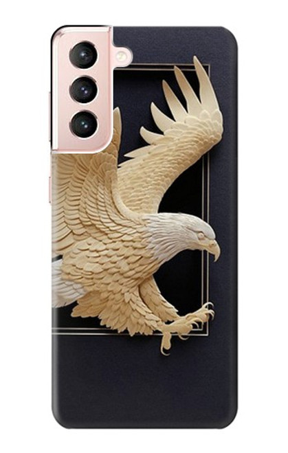 S1383 Paper Sculpture Eagle Case For Samsung Galaxy S21 5G