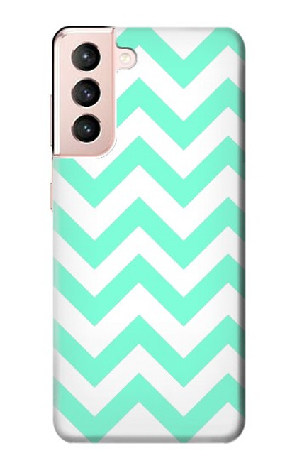 S1723 Mint Chevron Zigzag Case For Samsung Galaxy S21 5G