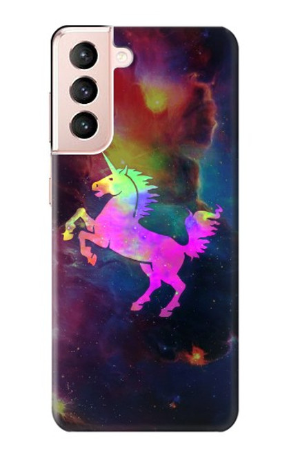 S2486 Rainbow Unicorn Nebula Space Case For Samsung Galaxy S21 5G