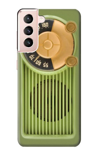 S2656 Vintage Bakelite Radio Green Case For Samsung Galaxy S21 5G