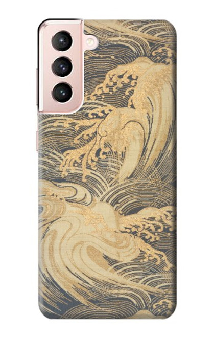 S2680 Japan Art Obi With Stylized Waves Case For Samsung Galaxy S21 5G