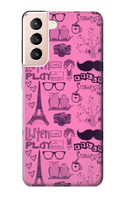 S2885 Paris Pink Case For Samsung Galaxy S21 5G