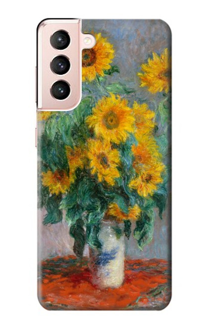 S2937 Claude Monet Bouquet of Sunflowers Case For Samsung Galaxy S21 5G