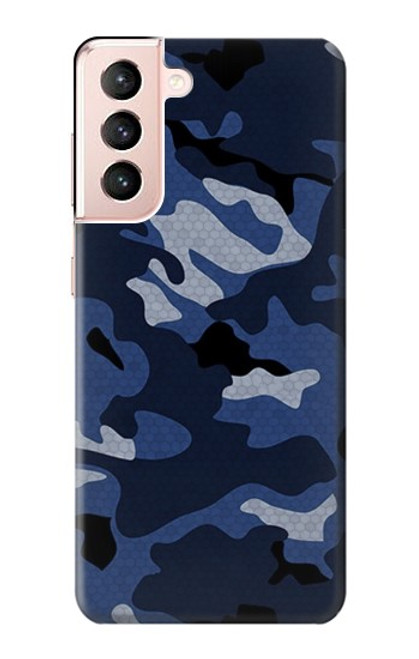 S2959 Navy Blue Camo Camouflage Case For Samsung Galaxy S21 5G