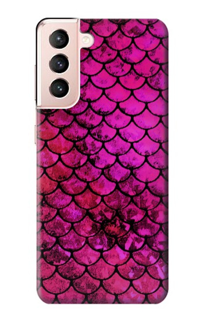 S3051 Pink Mermaid Fish Scale Case For Samsung Galaxy S21 5G